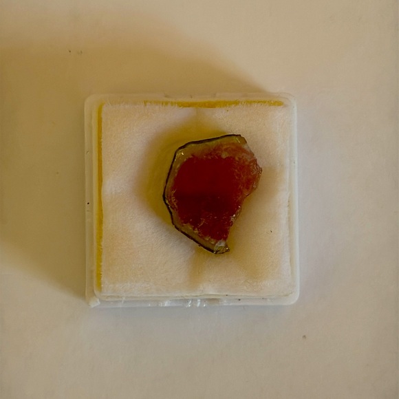 Beautiful watermelon tourmaline slice with deep red core. - Picture 2 of 2